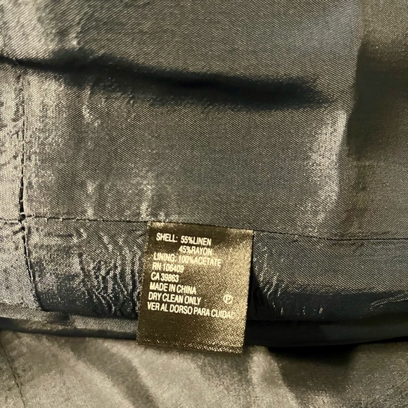 2pc- Navy Blue linen sleeveless dress with matching jacket - Picture 6 of 6